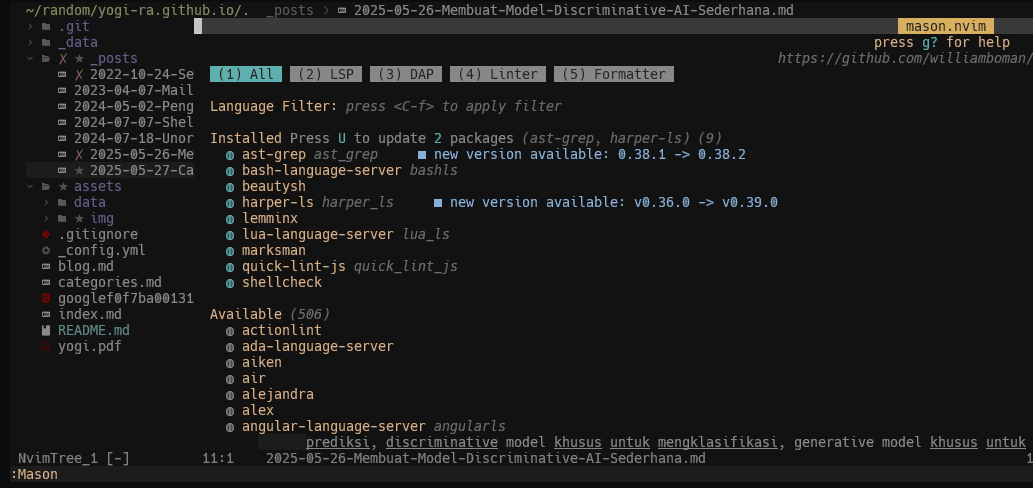 Gambar tampilan mason